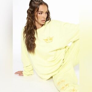 Boys Lie: Liar Liar Crew Neck Sweatshirt in Yellow